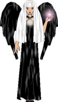 Gif animé gothique ange noir